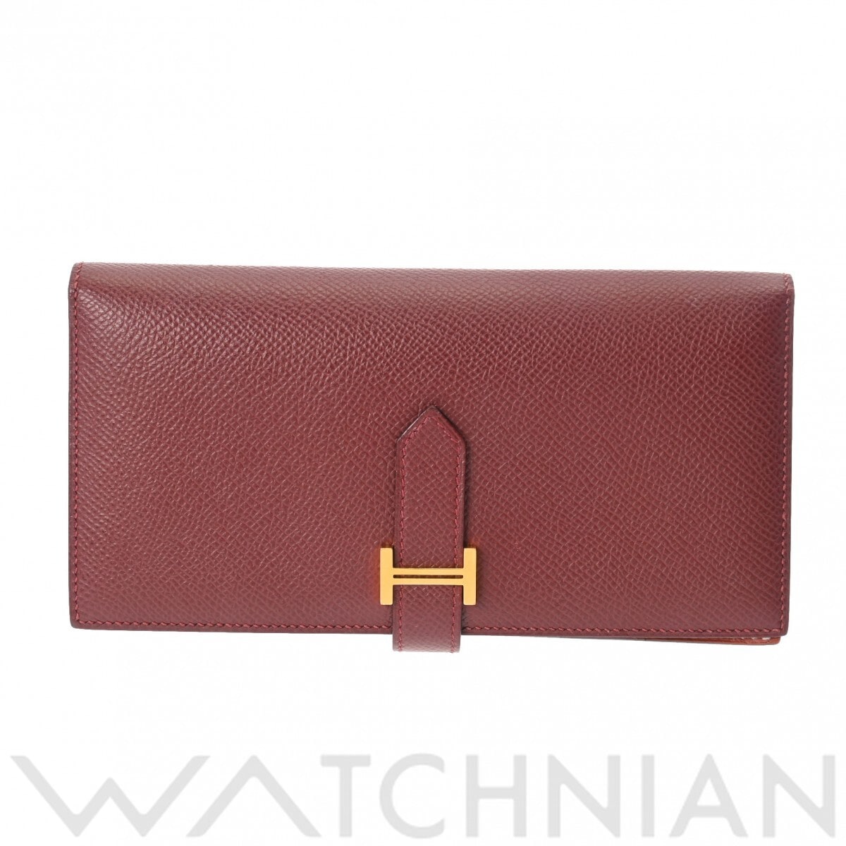 エルメス ベアンスフレ ルージュアッシュ/キュイーブル ヴォーエプソン ユニセックス 財布 【中古】【purse】