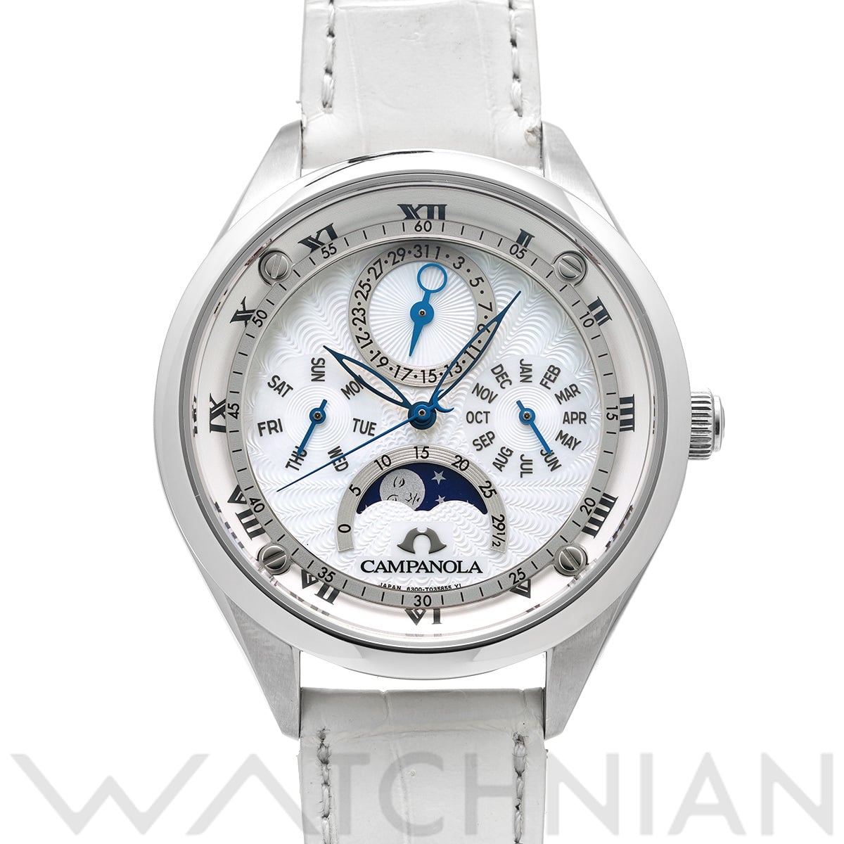 シチズン カンパノラ ムーンフェイズ EC4000-11W ホワイトシェル ユニセックス 時計 【中古】【wristwatch】