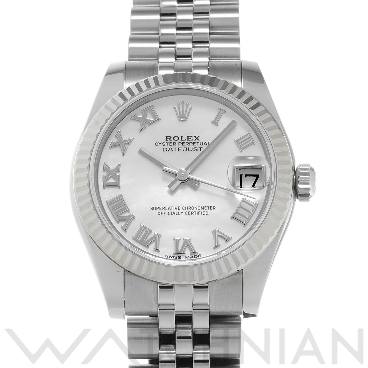 ロレックス デイトジャスト 31 178274NR ホワイトシェル ユニセックス 時計 【中古】【wristwatch】