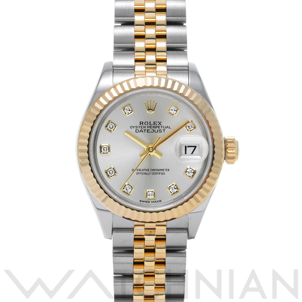 ロレックス レディ デイトジャスト 28 279173G シルバー/ダイヤモンド レディース 時計 【中古】【wristwatch】