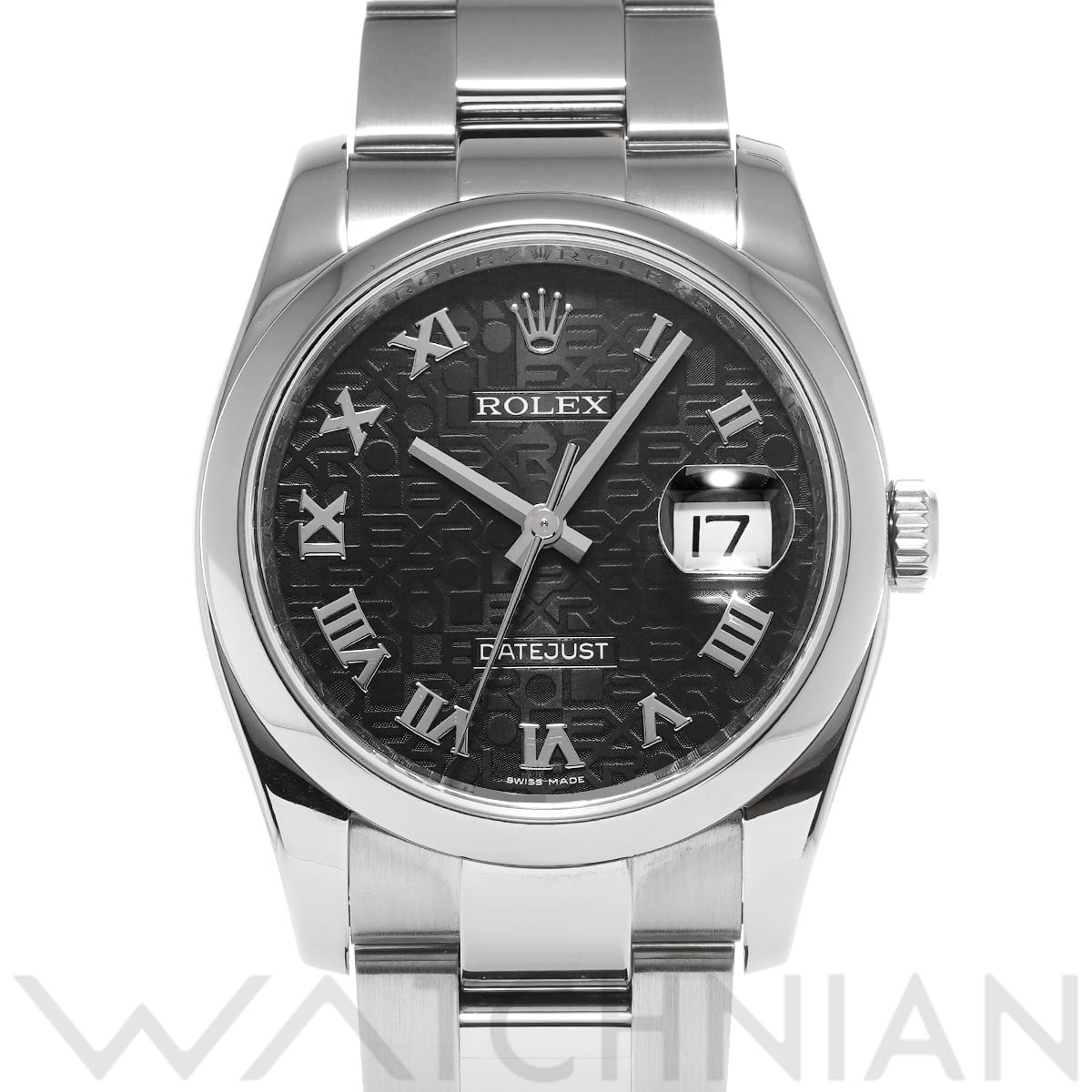 ロレックス デイトジャスト 116200 ブラックコンピュータ メンズ 時計 【中古】【wristwatch】
