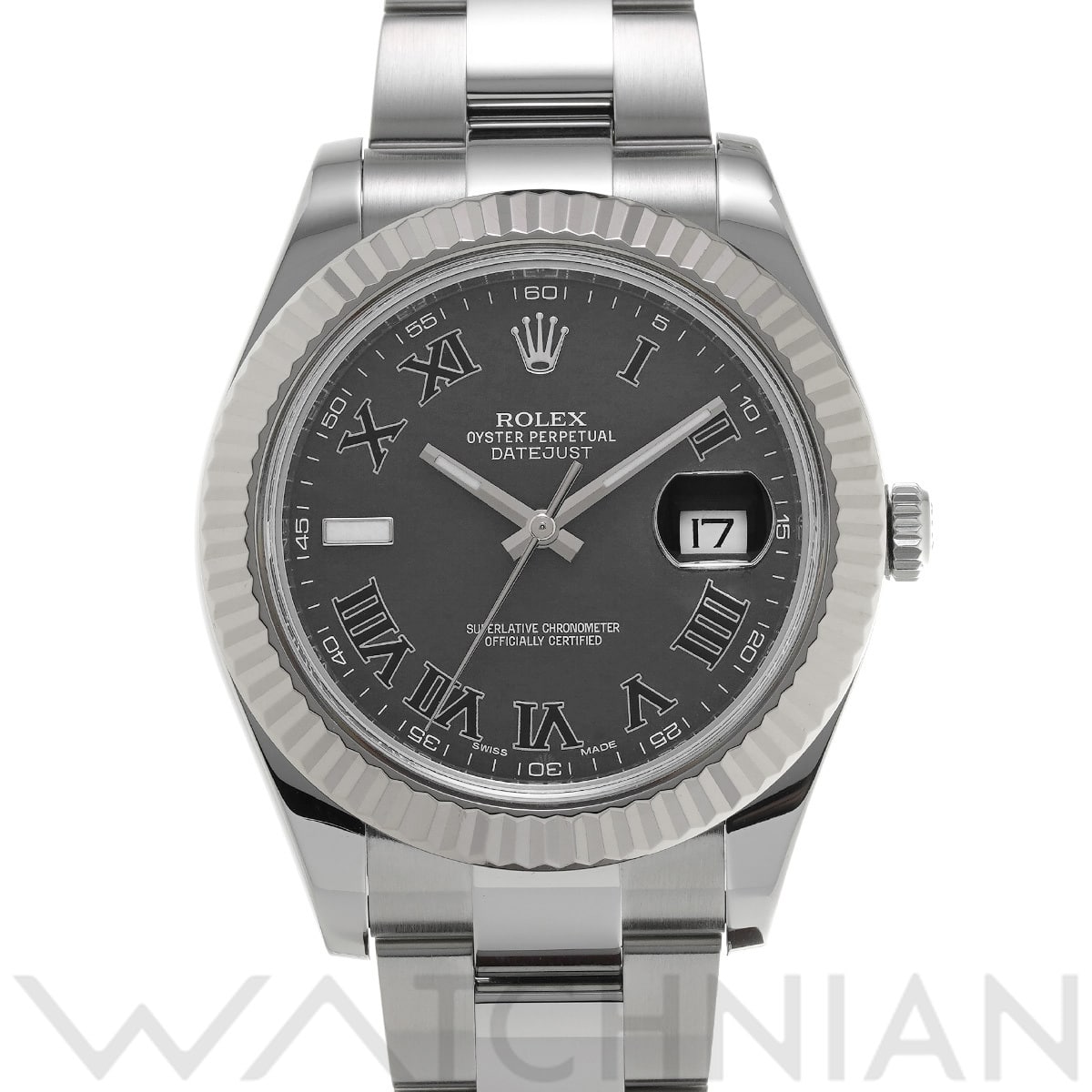 ロレックス デイトジャスト II 116334 グレー メンズ 時計 【中古】【wristwatch】