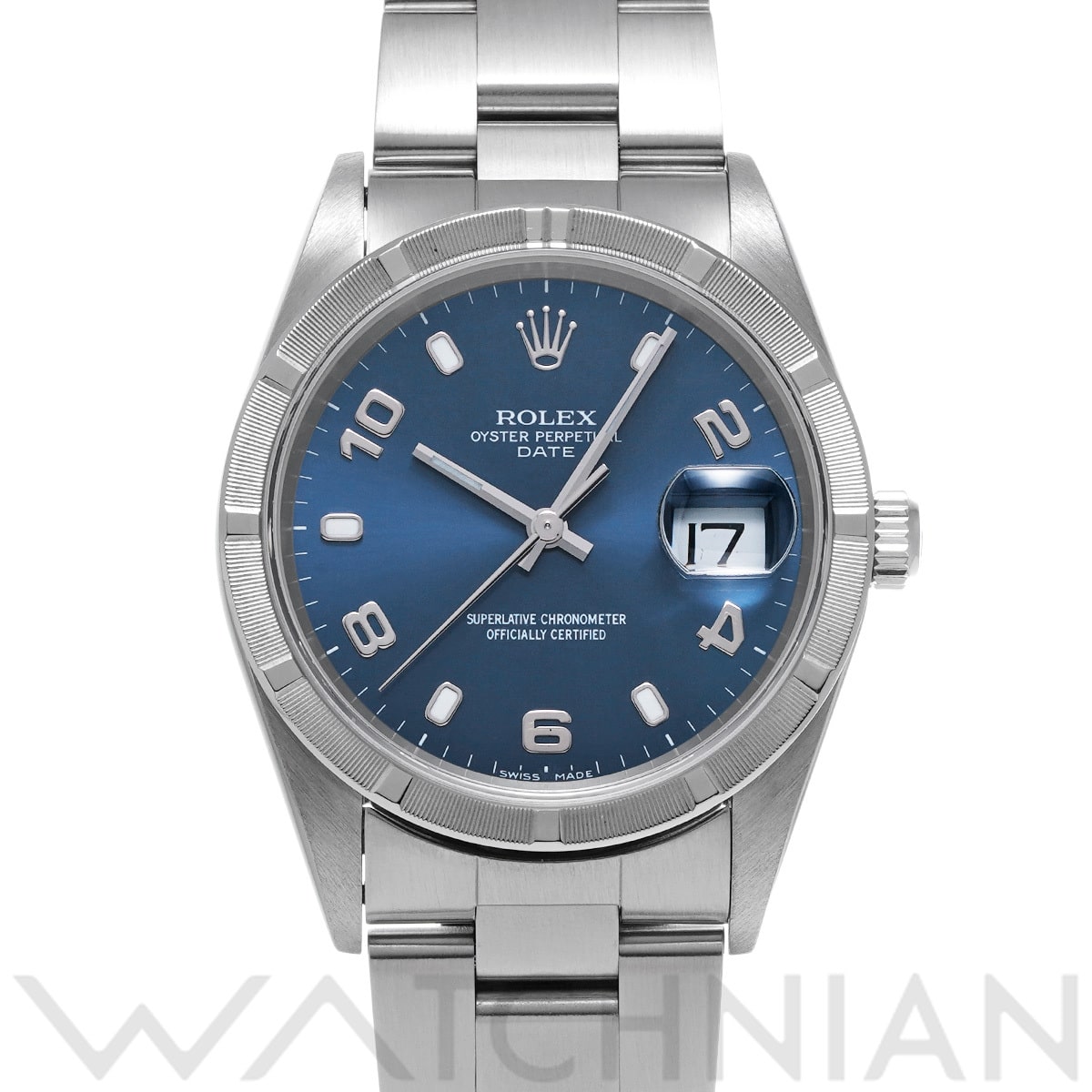ロレックス オイスターパーペチュアル デイト 15210 ブルー メンズ 時計 【中古】【wristwatch】