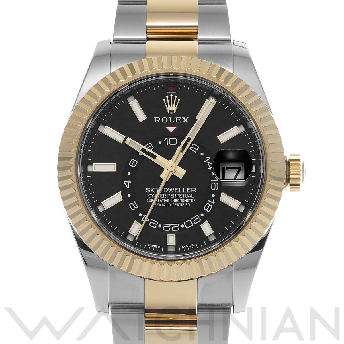 ロレックス スカイドゥエラー 326933 ブライトブラック メンズ 時計 【中古】【wristwatch】