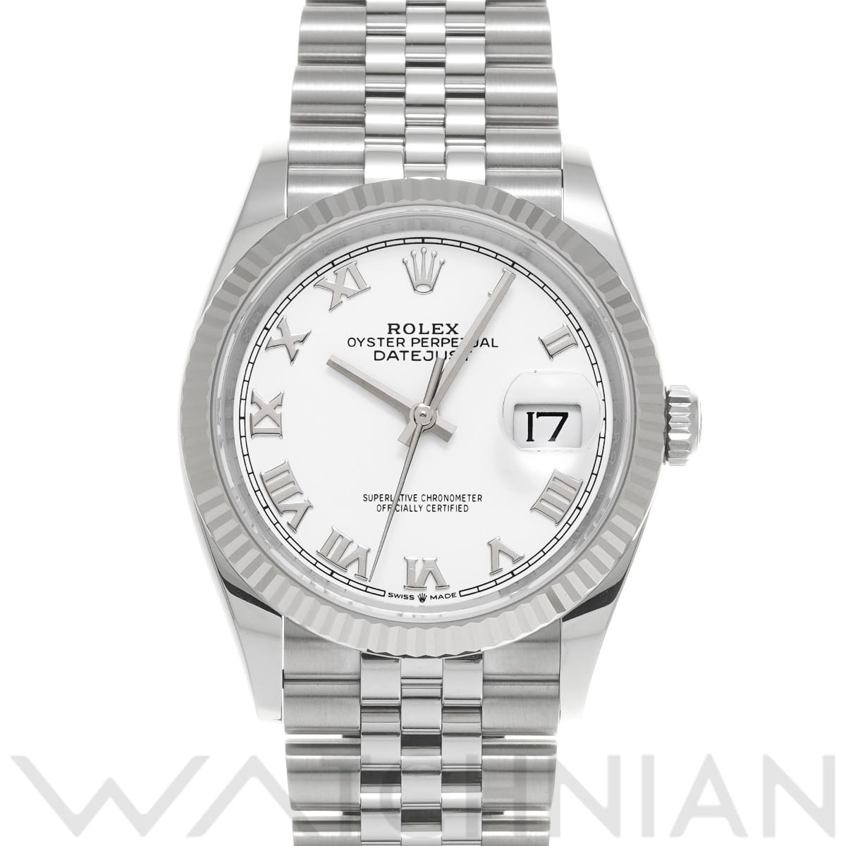 ロレックス デイトジャスト 36 126234 ホワイト メンズ 時計 【中古】【wristwatch】