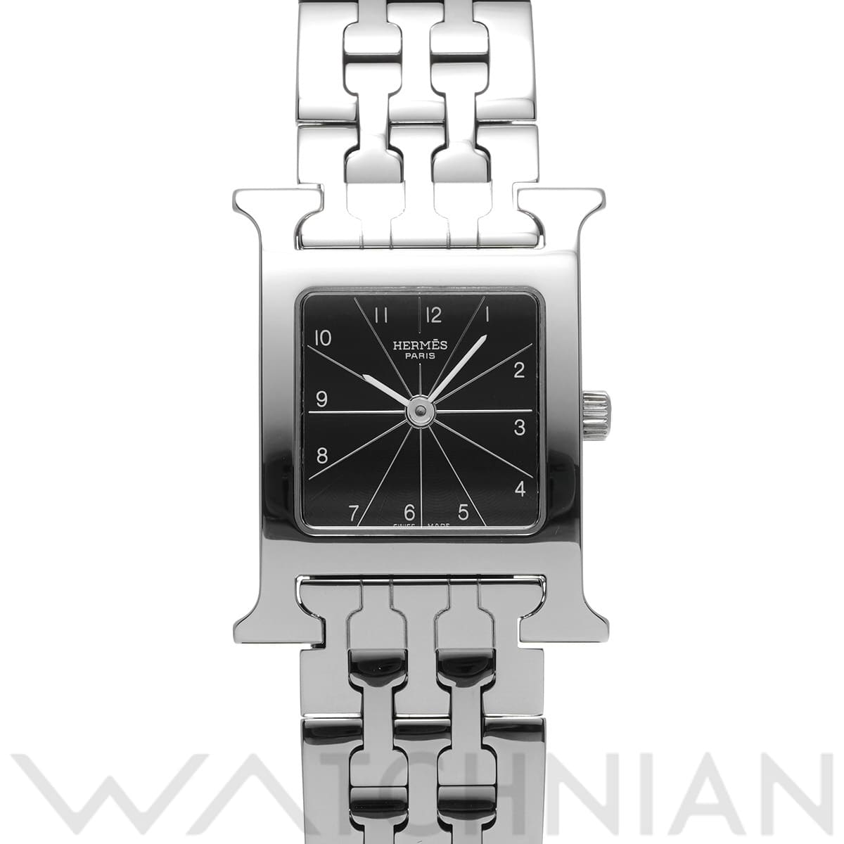 エルメス Hウォッチ HH1.210 ブラック レディース 時計 【中古】【wristwatch】