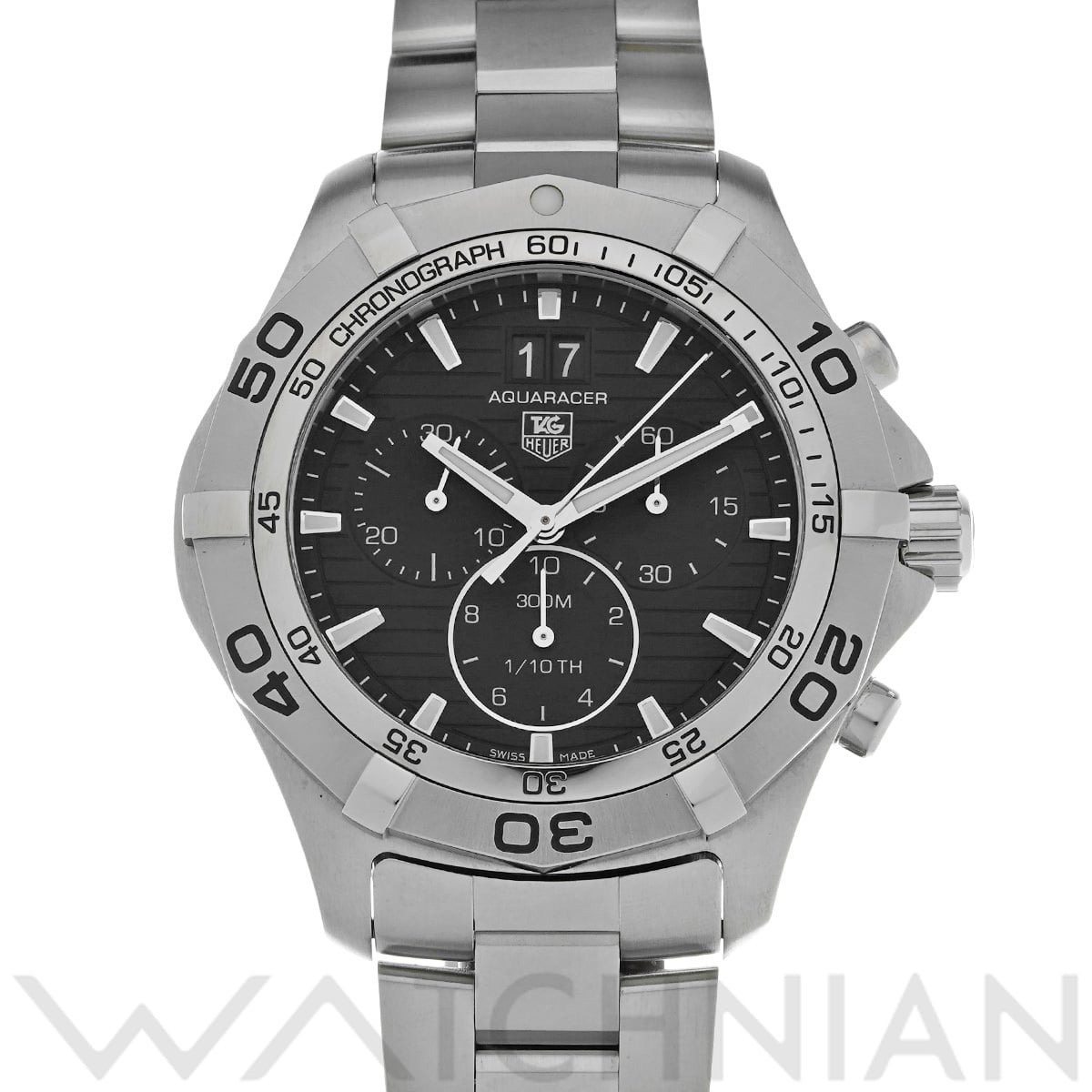 タグ ホイヤー アクアレーサー クォーツ クロノグラフ グランドデイト CAF101E.BA0821 ブラック メンズ 時計 【中古】【wristwatch】