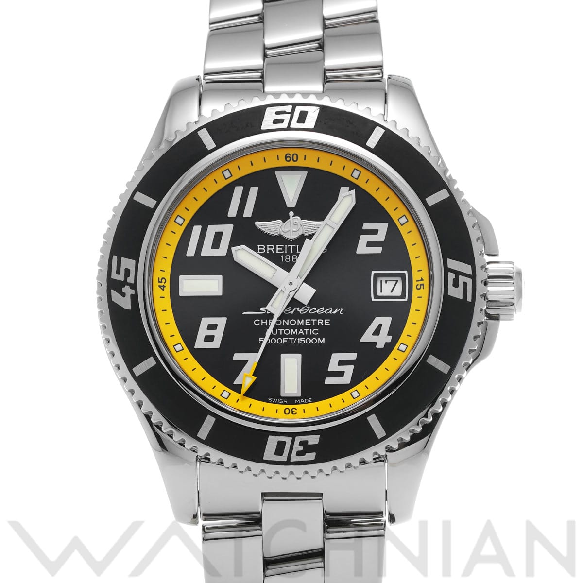 ブライトリング スーパーオーシャン 42 A17364 ブラック メンズ 時計 【中古】【wristwatch】
