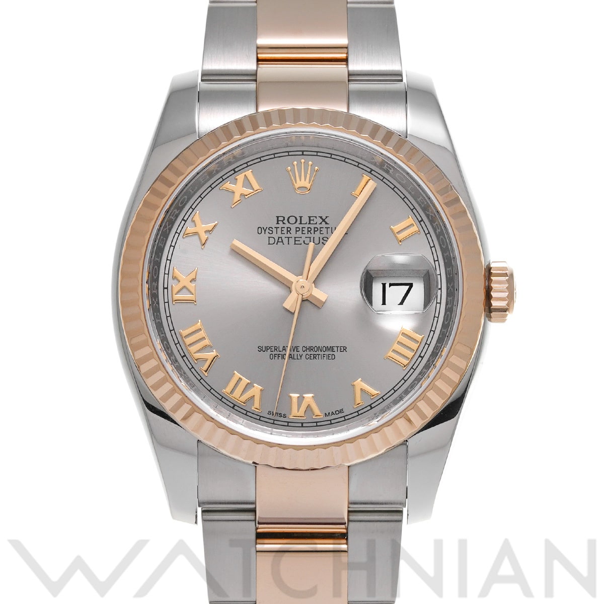 ロレックス デイトジャスト 36 116231 グレー メンズ 時計 【中古】【wristwatch】