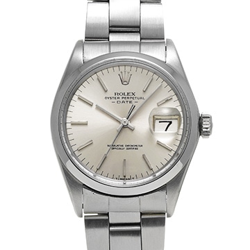 ロレックス オイスターパーペチュアル デイト 1500 シルバー メンズ 時計 【中古】【wristwatch】