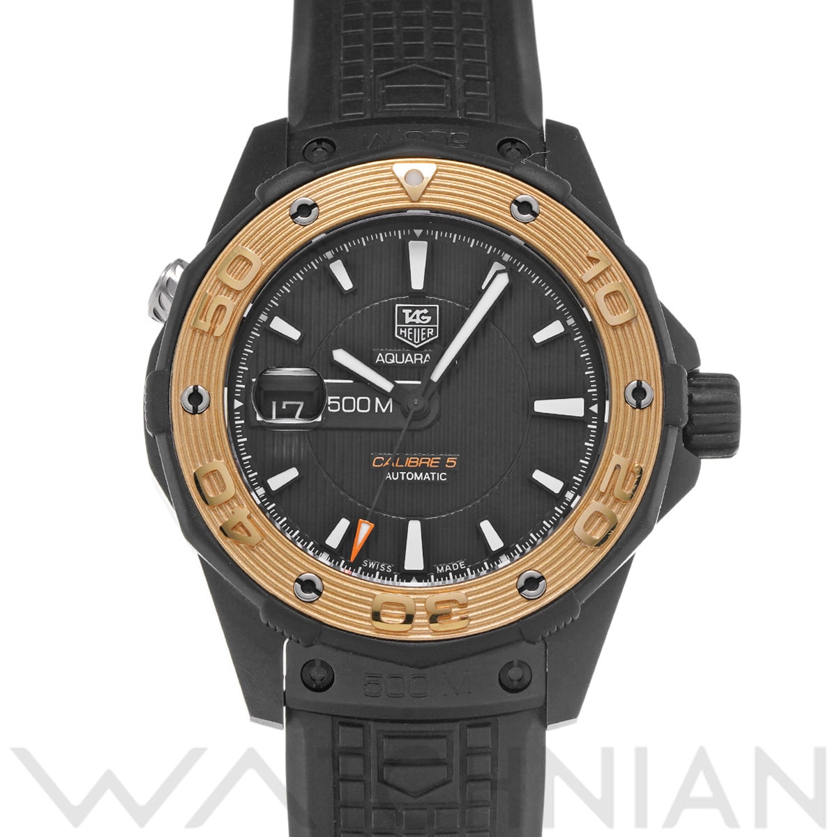 タグ ホイヤー アクアレーサー キャリバー5 WAJ2182.FT6015 ブラック メンズ 時計 【中古】【wristwatch】