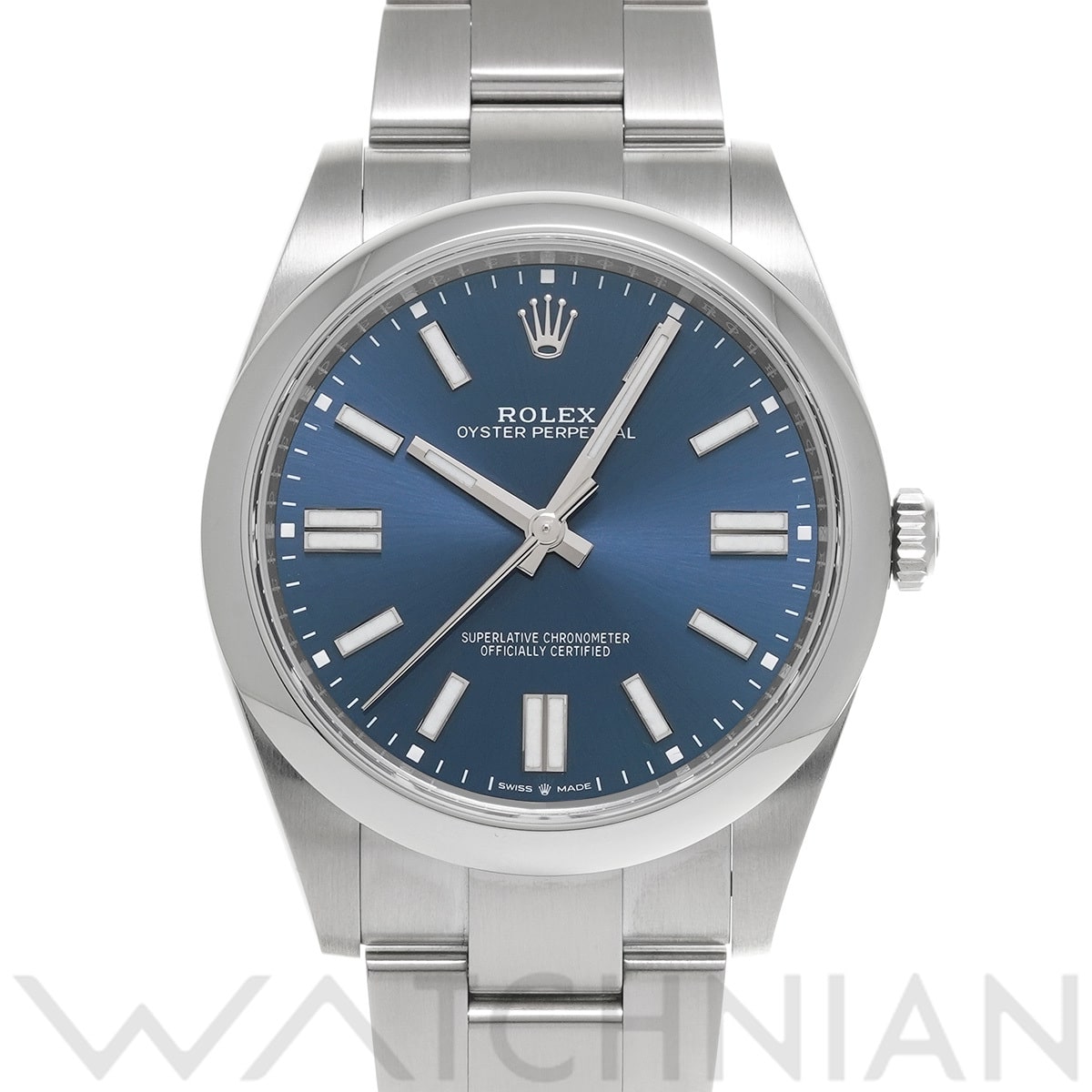 ロレックス オイスターパーペチュアル 41 124300 ブライトブルー メンズ 時計 【中古】【wristwatch】