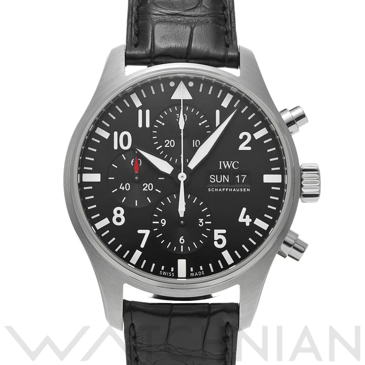 IWC パイロットウォッチ クロノグラフ IW377709 ブラック メンズ 時計 【中古】【wristwatch】