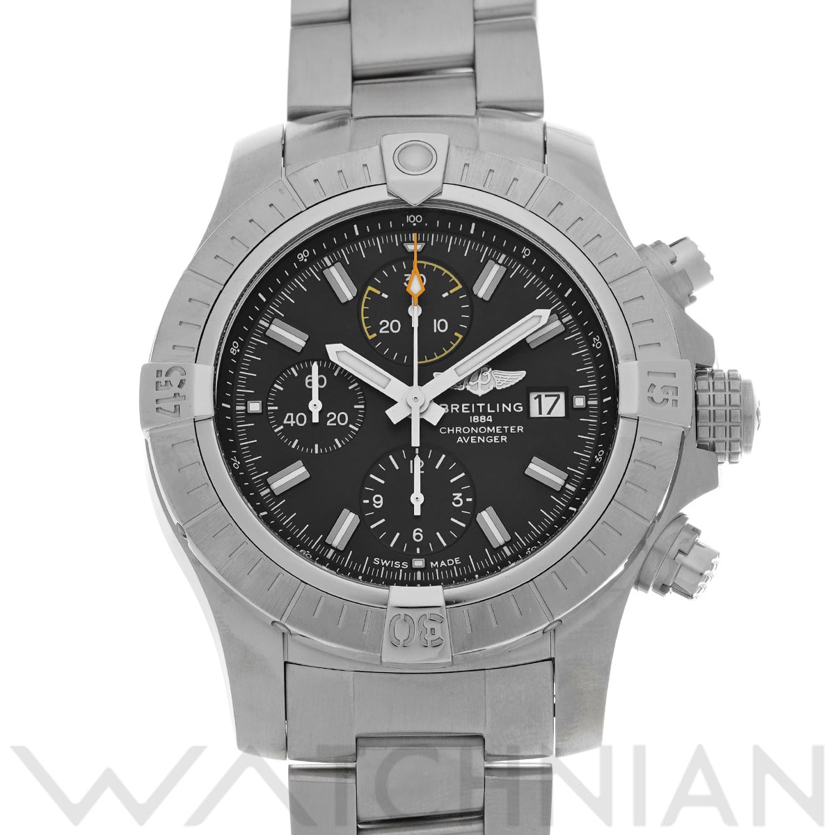 ブライトリング アベンジャー クロノグラフ 45 A13317101B1A1 ブラック メンズ 時計 【中古】【wristwatch】