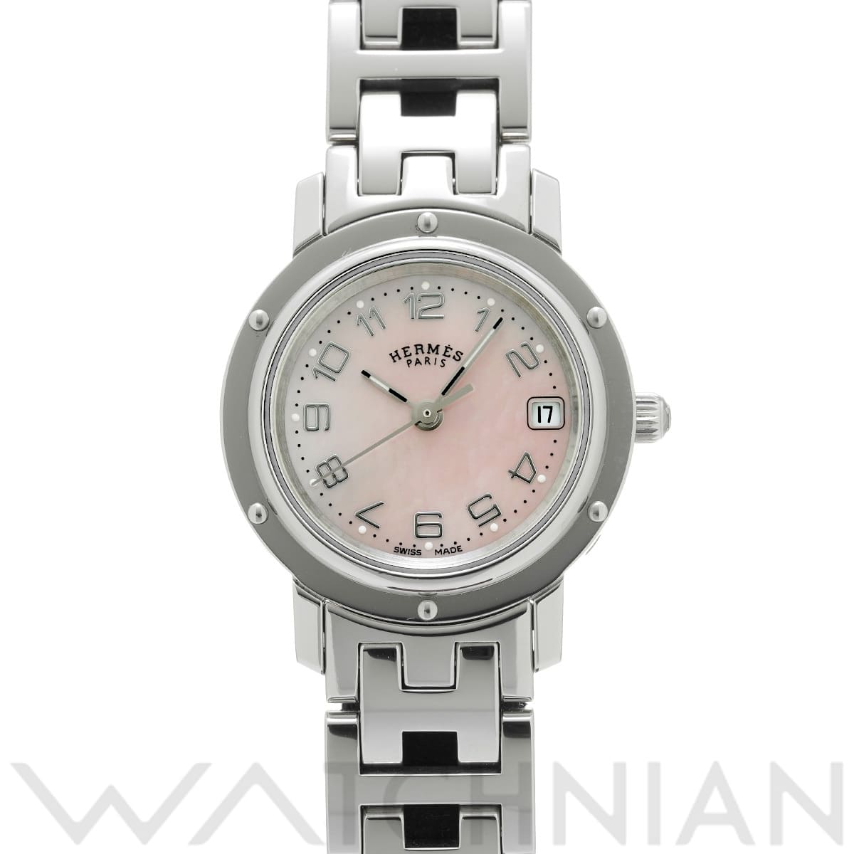 エルメス クリッパー ナクレ CL4.210.214/3821 ピンクシェル レディース 時計 【中古】【wristwatch】