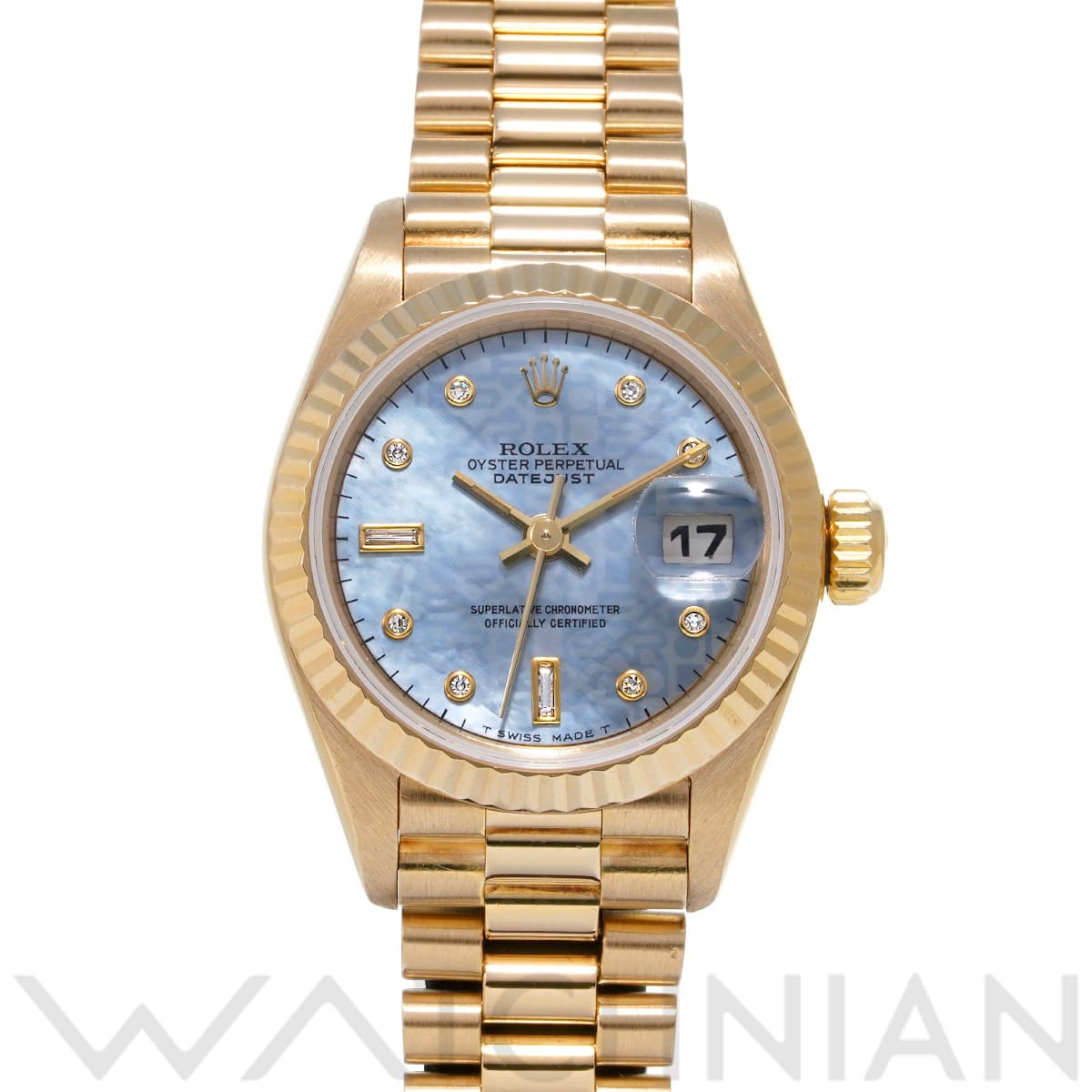 ロレックス レディ デイトジャスト 26 69178NG ブルーシェルコンピュータ/ダイヤモンド レディース 時計 【中古】【wristwatch】