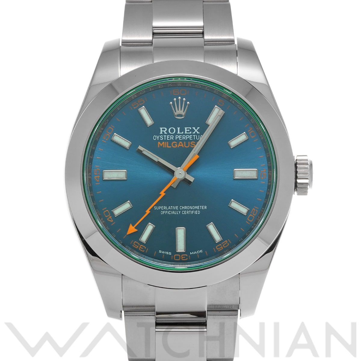 ロレックス ミルガウス 116400GV Zブルー メンズ 時計 【中古】【wristwatch】