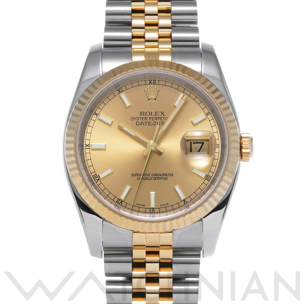 ロレックス デイトジャスト 36 116233 シャンパン メンズ 時計 【中古】【wristwatch】