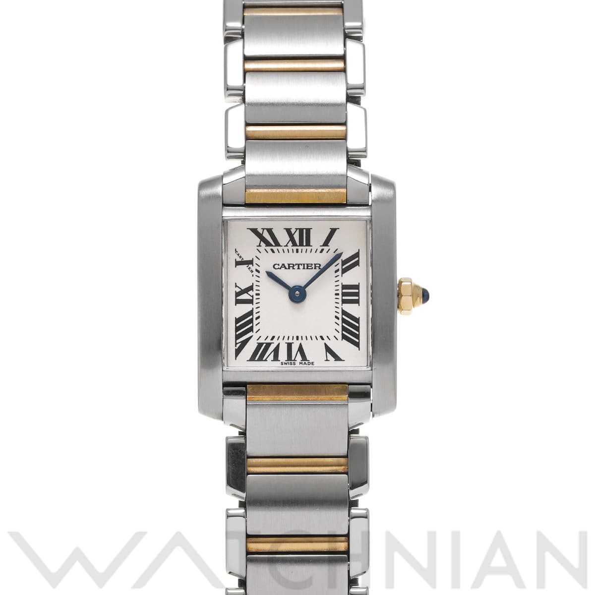 カルティエ タンク フランセーズ SM W51007Q4 シルバー レディース 時計 【中古】【wristwatch】