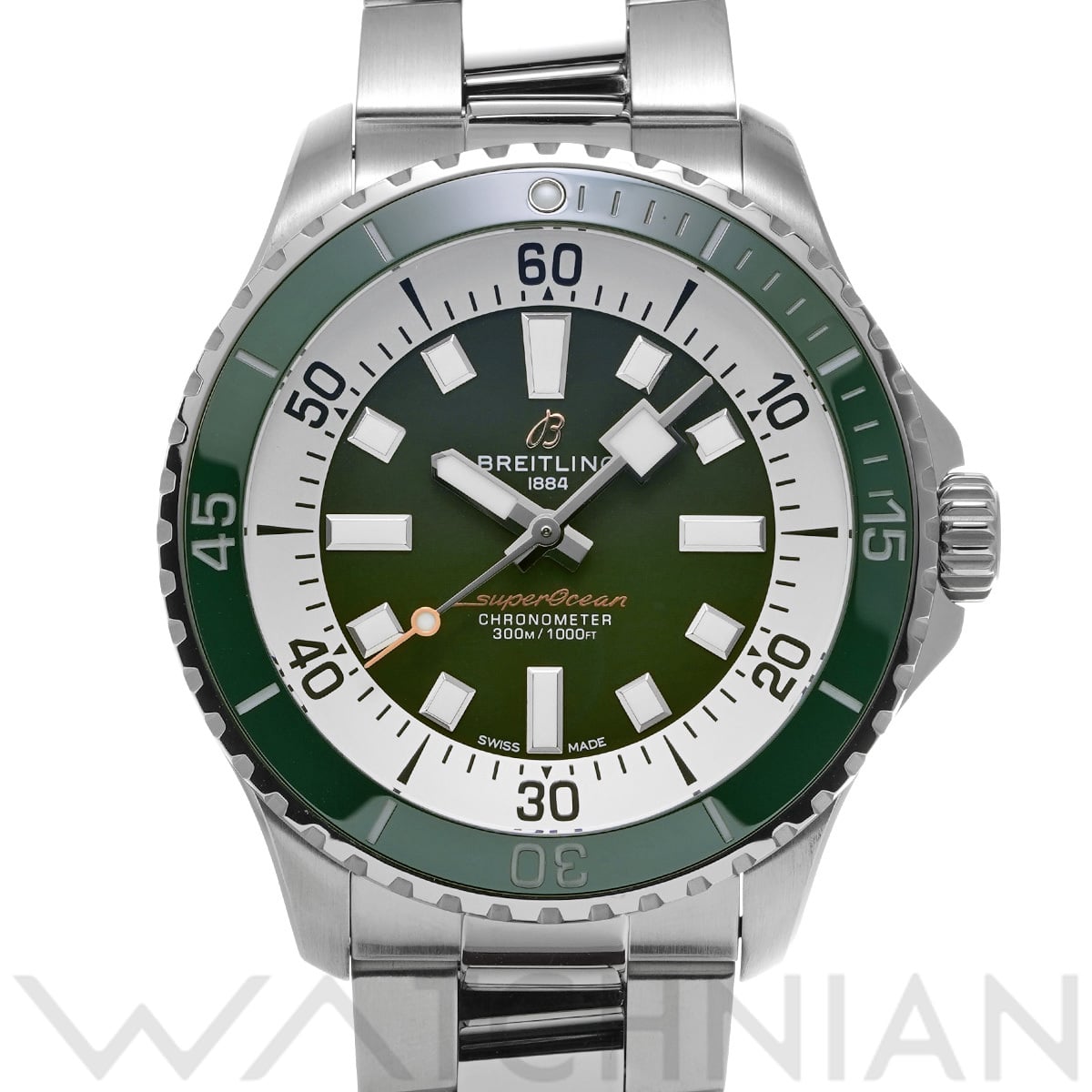 ブライトリング スーパーオーシャン オートマチック 44 A17376A31L1A1 グリーン メンズ 時計 【中古】【wristwatch】