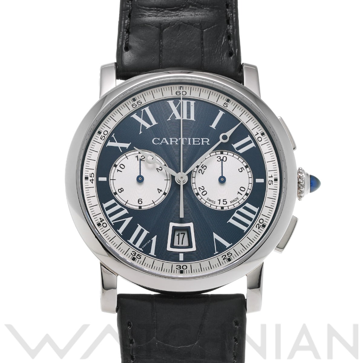 カルティエ ロトンド ドゥ カルティエ クロノグラフ W1556239 ブルー/シルバー メンズ 時計 【中古】【wristwatch】