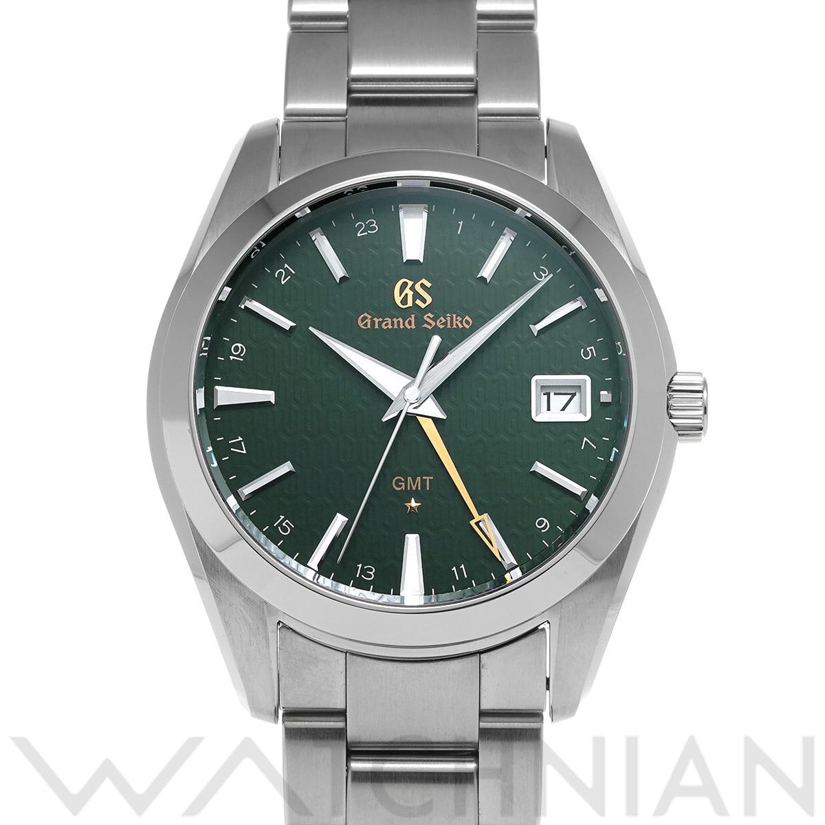 グランドセイコー ヘリテージコレクション クォーツ GMT キャリバー9F 25th SBGN007 グリーン メンズ 時計 【中古】【wristwatch】