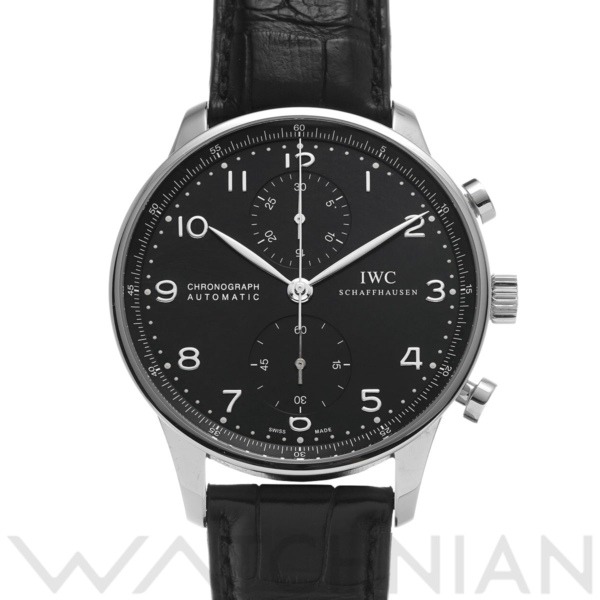 IWC ポルトギーゼ クロノグラフ IW371447 ブラック メンズ 時計 【中古】【wristwatch】