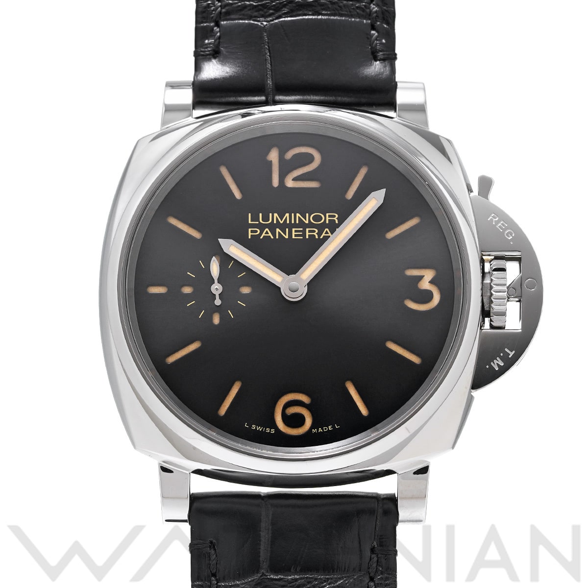 パネライ ルミノール ドゥエ 3デイズ アッチャイオ PAM00676 ブラック メンズ 時計 【中古】【wristwatch】