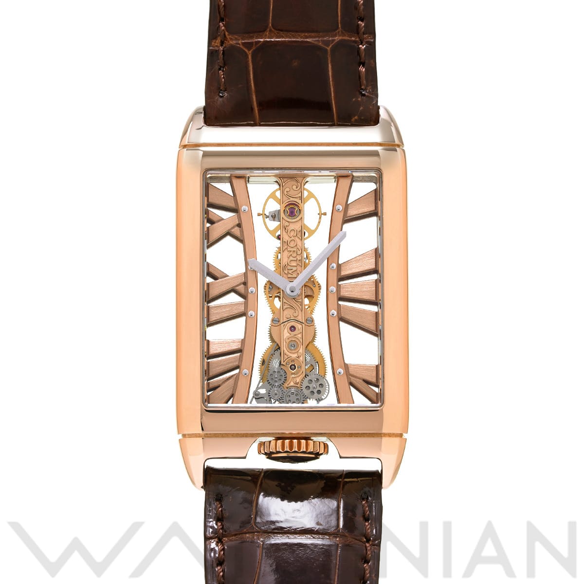 コルム ゴールデンブリッジ レクタングル 113.050.55/0F02 MX55R スケルトン メンズ 時計 【中古】【wristwatch】