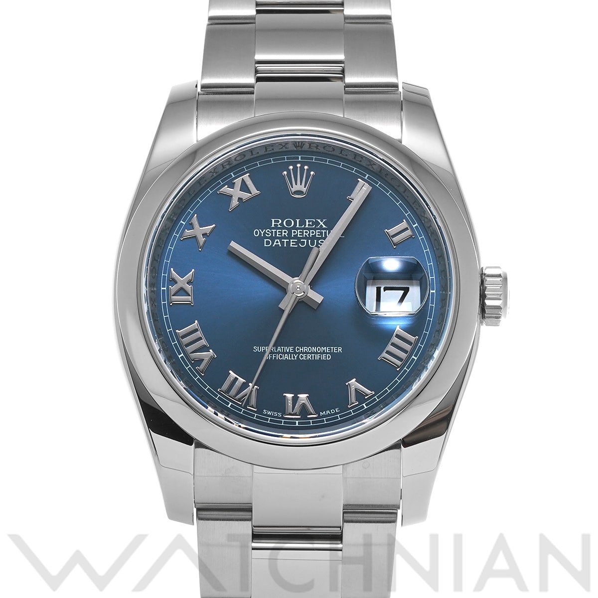 ロレックス デイトジャスト 36 116200 ブルー メンズ 時計 【中古】【wristwatch】