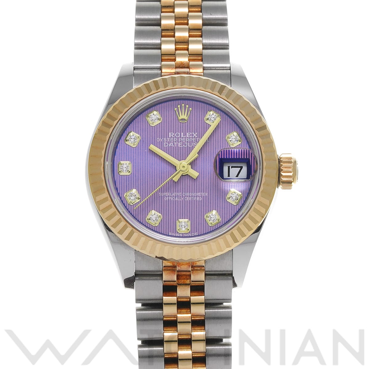 ロレックス レディ デイトジャスト 28 279173G ラベンダータペストリー/ダイヤモンド レディース 時計 【中古】【wristwatch】