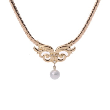 ミキモト パールネックレス K18イエローゴールド YG レディース ジュエリー 【中古】【jewelry】