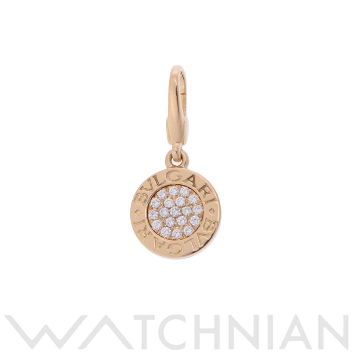 ブルガリ ブルガリブルガリチャーム パヴェ ゴールド K18イエローゴールド YG レディース ジュエリー 【中古】【jewelry】