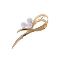 ミキモト パールブローチ ゴールド K18イエローゴールド YG レディース ジュエリー 【中古】【jewelry】
