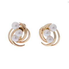 ミキモト パールイヤリング ゴールド K14イエローゴールド YG レディース ジュエリー 【中古】【jewelry】