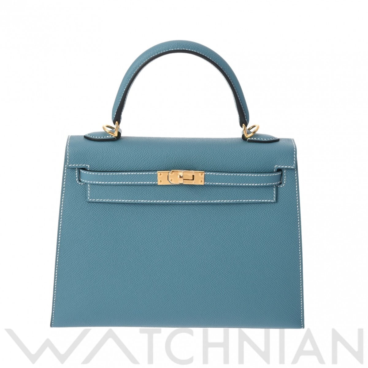 エルメス ケリー25 外縫い ニューブルージーン/ゴールド金具 ヴォーエプソン レディース バッグ 【新品】【bag】
