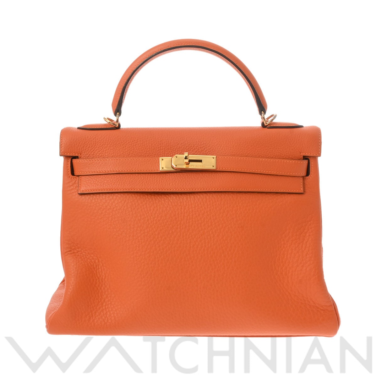 エルメス ケリー 32 内縫い 2WAY オレンジ/ゴールド金具 トリヨンクレマンス レディース バッグ 【中古】【bag】