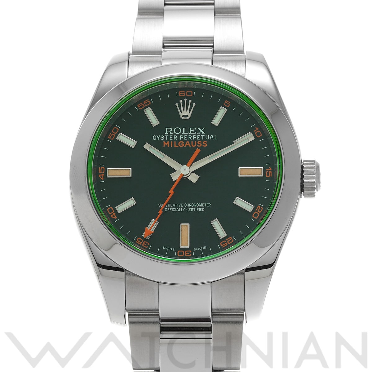 ロレックス ミルガウス 116400GV インテンスブラック メンズ 時計 【中古】【wristwatch】