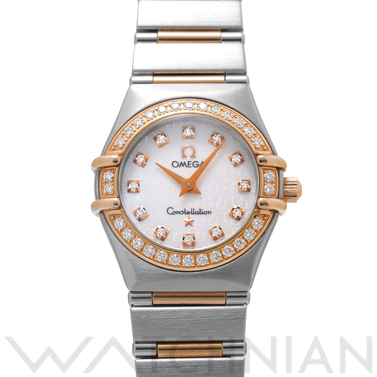 オメガ コンステレーション ミニ クォーツ 1360.75 ホワイト/ダイヤモンド レディース 時計 【中古】【wristwatch】