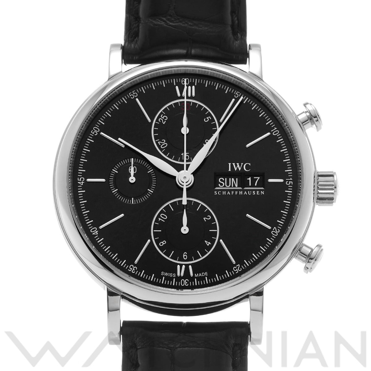 IWC ポートフィノ クロノグラフ IW391010 ブラック メンズ 時計 【中古】【wristwatch】