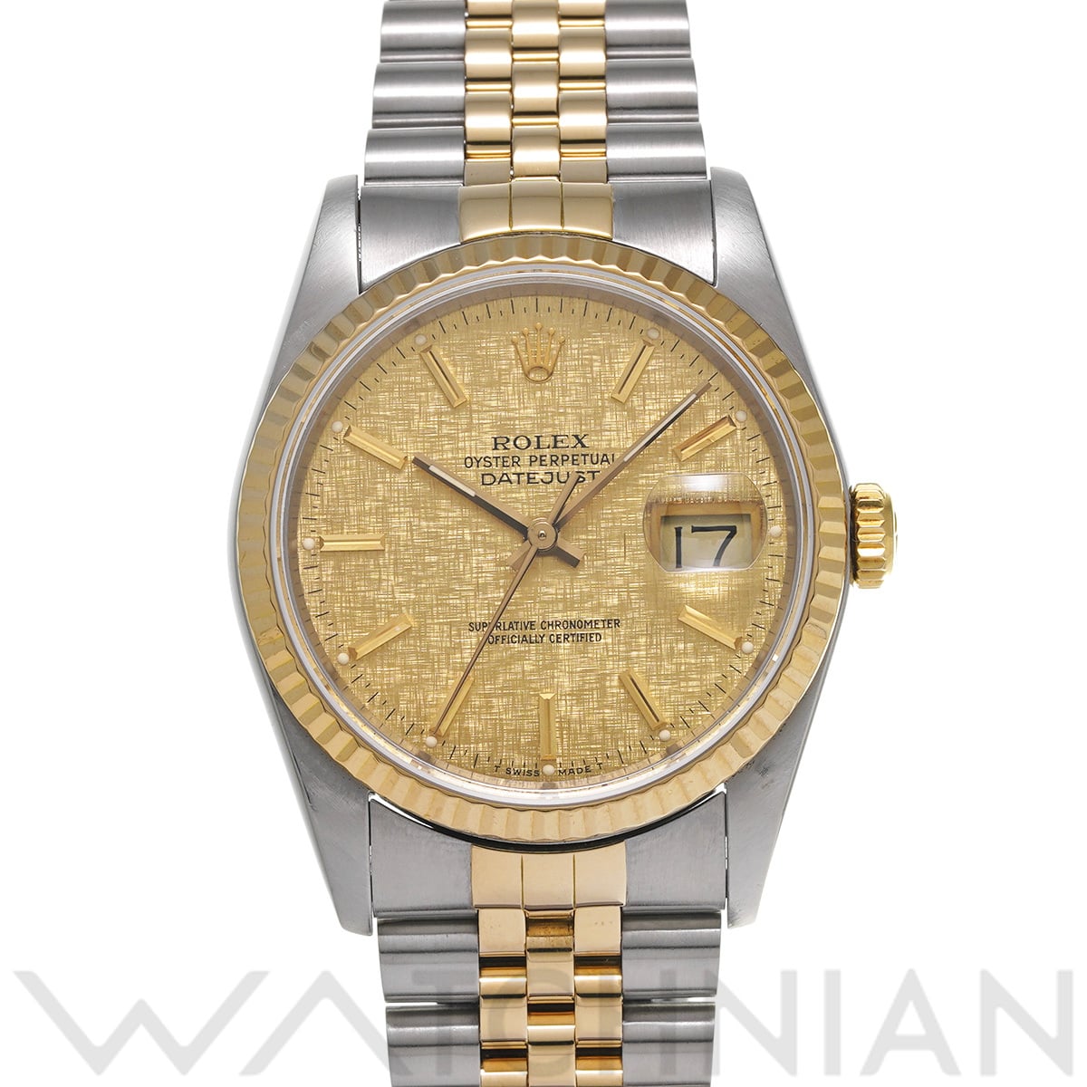 ロレックス デイトジャスト 16233 シャンパンモザイク メンズ 時計 【中古】【wristwatch】