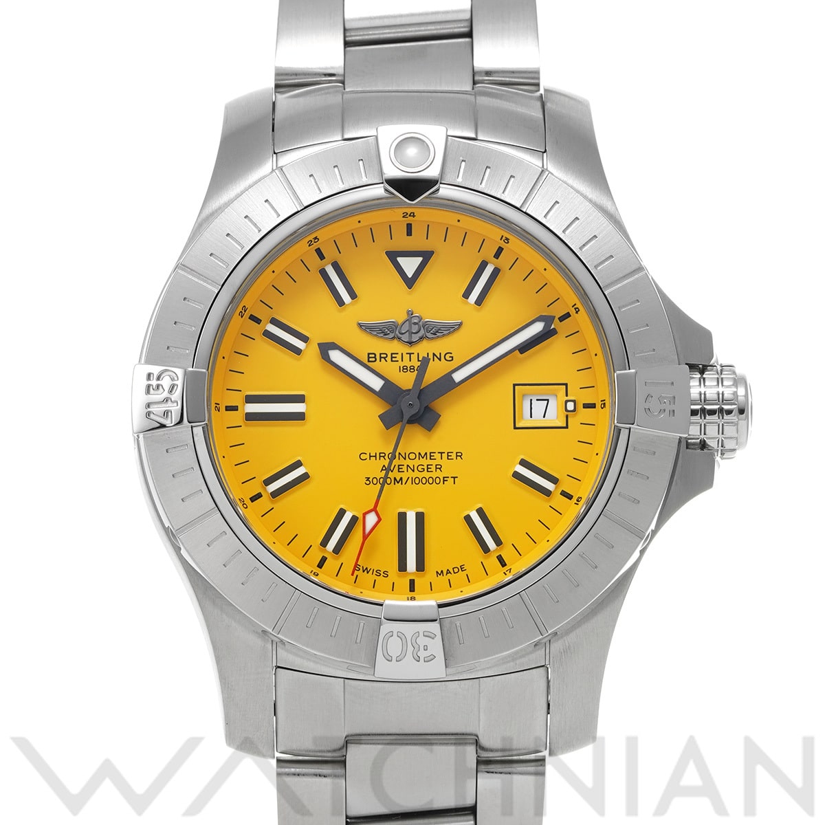 ブライトリング アベンジャー オートマチック 45 シーウルフ A17319101I1A1 イエロー メンズ 時計 【中古】【wristwatch】