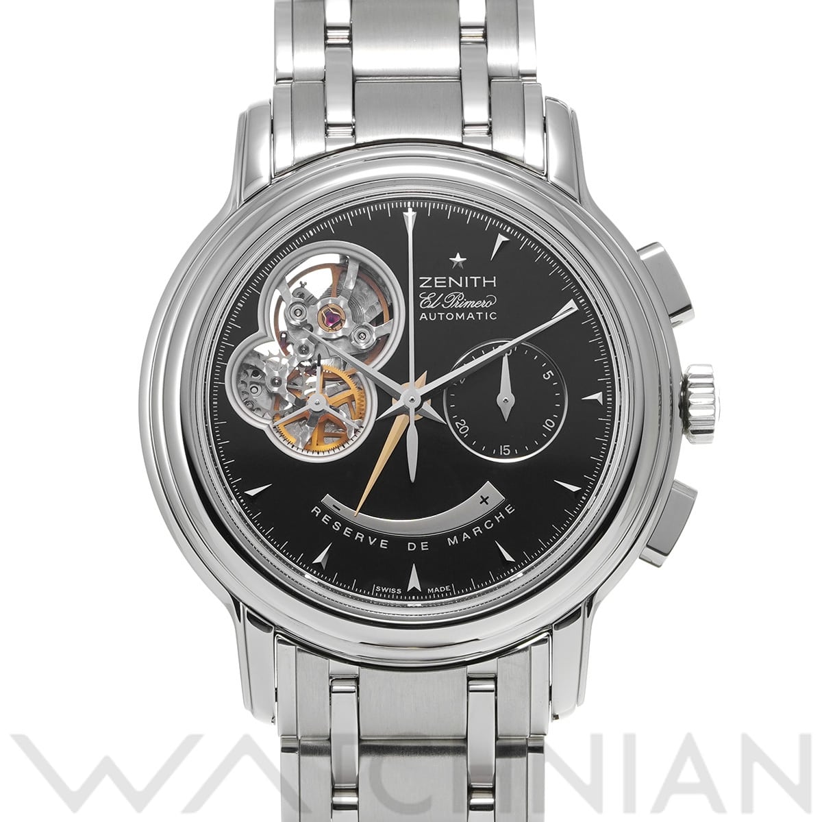 ゼニス クロノマスター Tオープン 03.0240.4021/21.M240 ブラック メンズ 時計 【中古】【wristwatch】