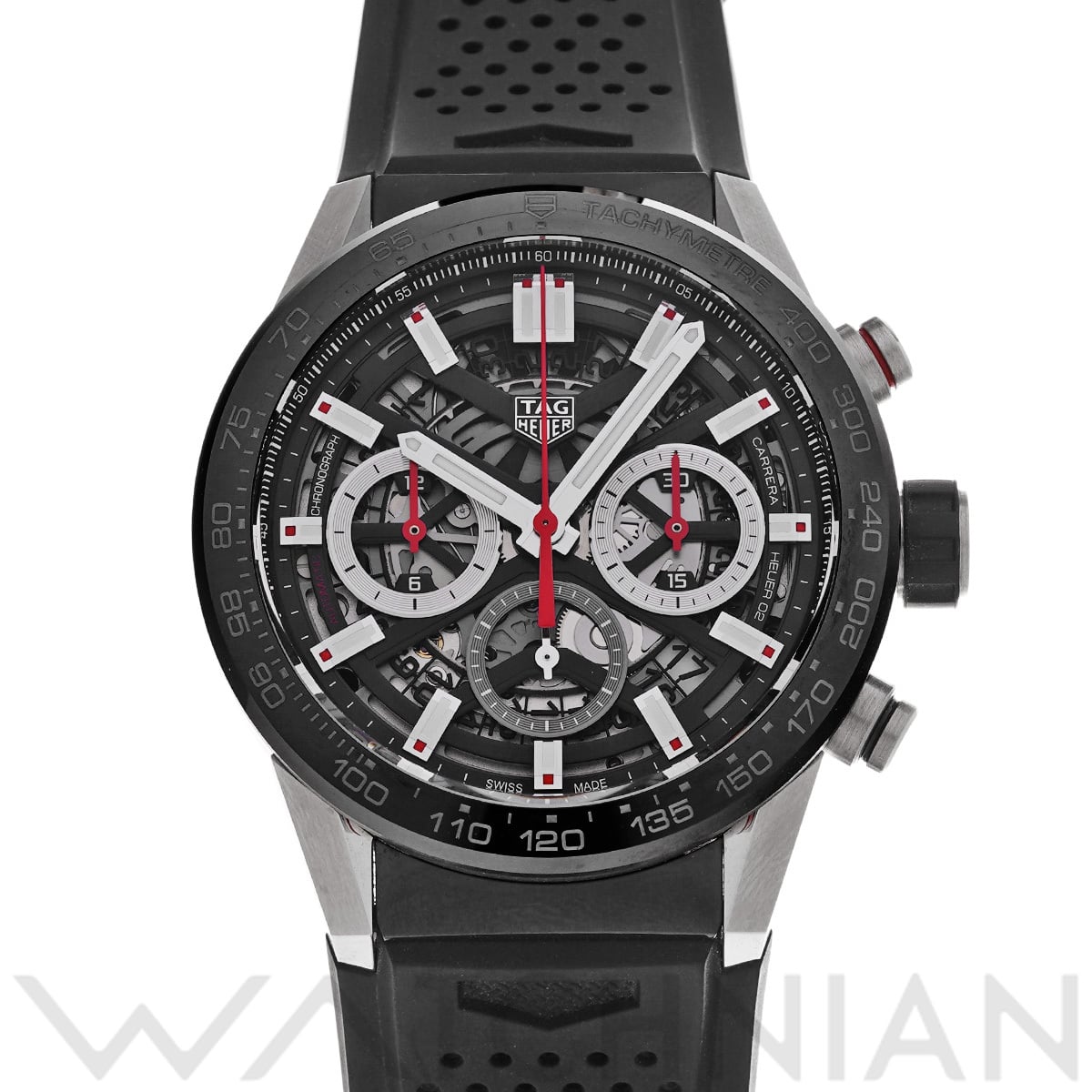 タグ ホイヤー カレラ キャリバーホイヤー02 クロノグラフ CBG2010.FT6143 ブラック メンズ 時計 【中古】【wristwatch】
