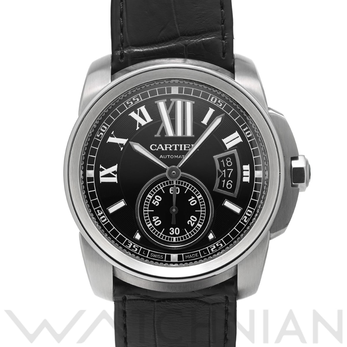 カルティエ カリブル ドゥ カルティエ W7100041 ブラック メンズ 時計 【中古】【wristwatch】