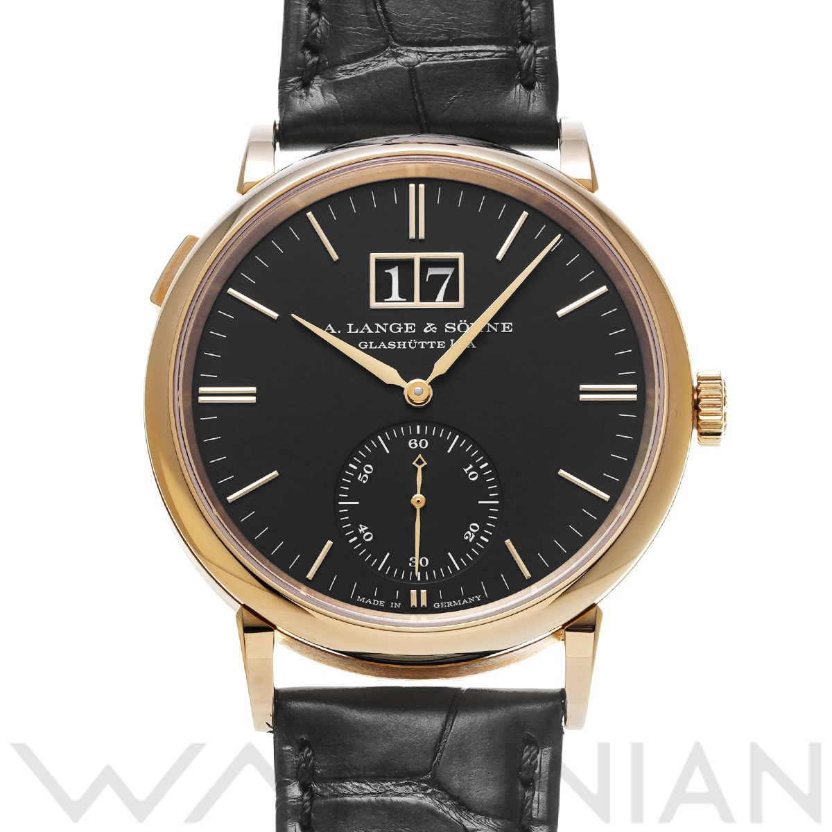 ランゲ＆ゾーネ サクソニア アウトサイズデイト 381.031 ブラック メンズ 時計 【中古】【wristwatch】