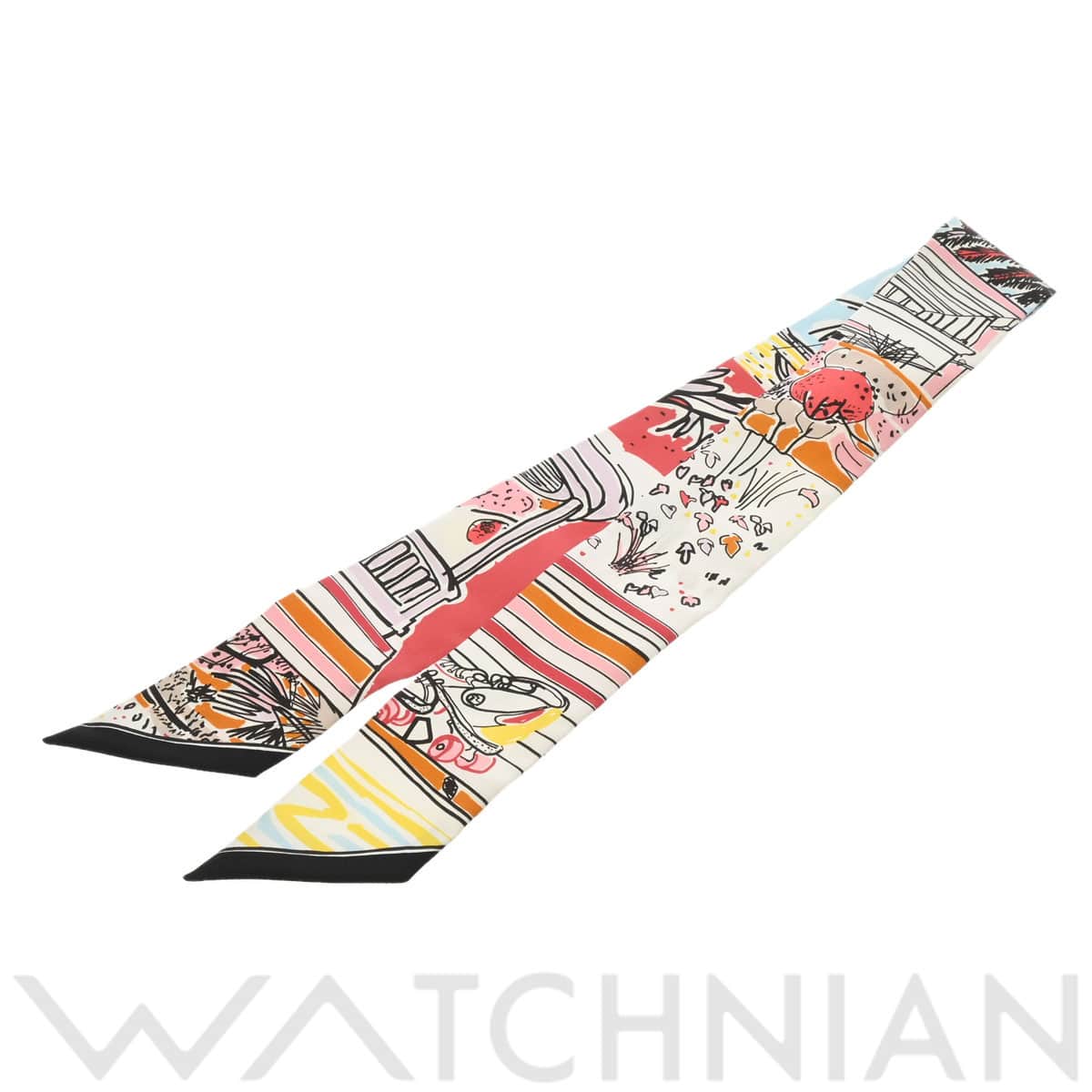 エルメス ツイリー RAYURES D ETE マルチカラー 063850S シルク100％ レディース 【新品】【other】