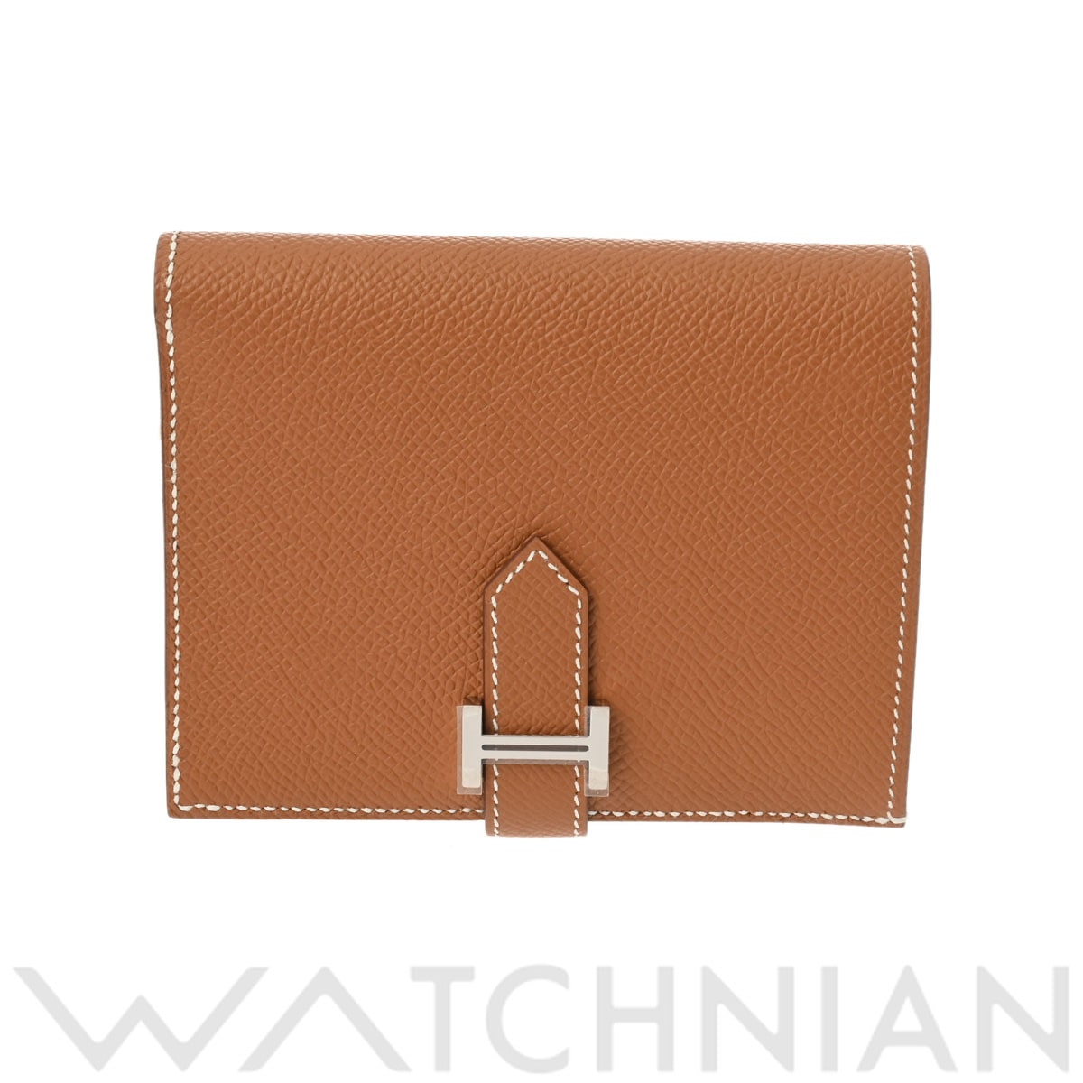 エルメス ベアン コンパクト ゴールド ヴォーエプソン ユニセックス 財布 【新品】【purse】