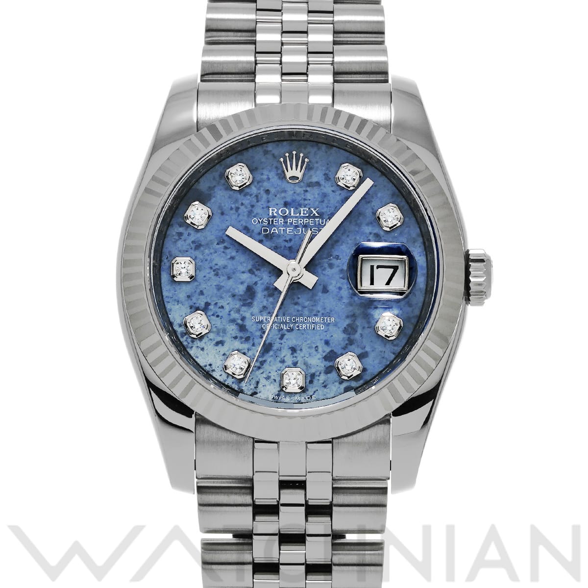 ロレックス デイトジャスト 36 116234G ソーダライト/ダイヤモンド メンズ 時計 【中古】【wristwatch】