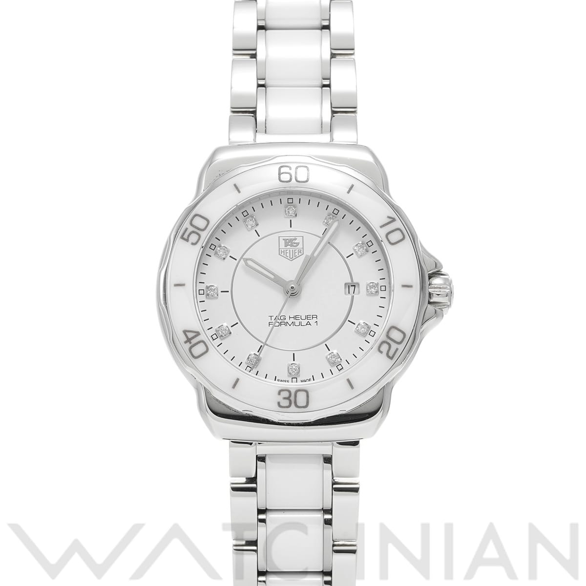 タグ ホイヤー フォーミュラ1 クォーツ WAH1315.BA0868 ホワイト/ダイヤモンド レディース 時計 【中古】【wristwatch】
